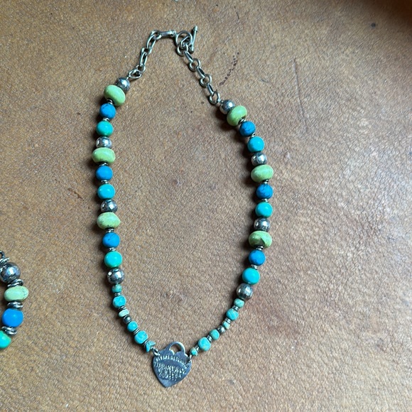 Necklace and bracelet set. Has a Tiffany and Company charm. - Picture 7 of 9